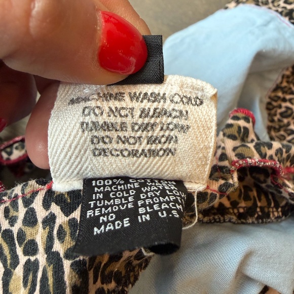 Kaos Blue Tank Dress with Red Tongue Graphic and Leopard Trim - Picture 10 of 12